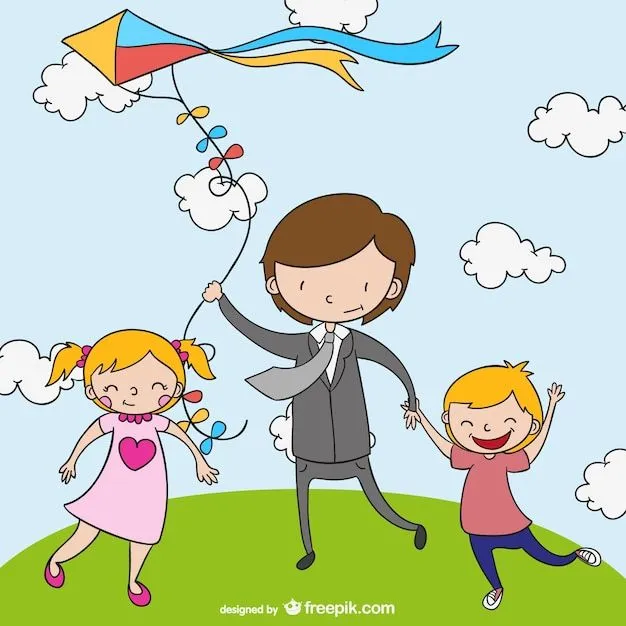 Familia feliz con cometa | Descargar Vectores gratis Familia feliz con cometa | Descargar Vectores gratis