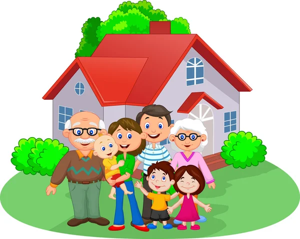 Familia feliz de dibujos animados — Vector stock © tigatelu #53337237 Familia feliz de dibujos animados — Vector stock © tigatelu #53337237