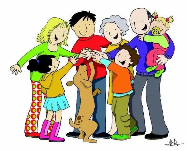 Familia unida caricatura - Imagui