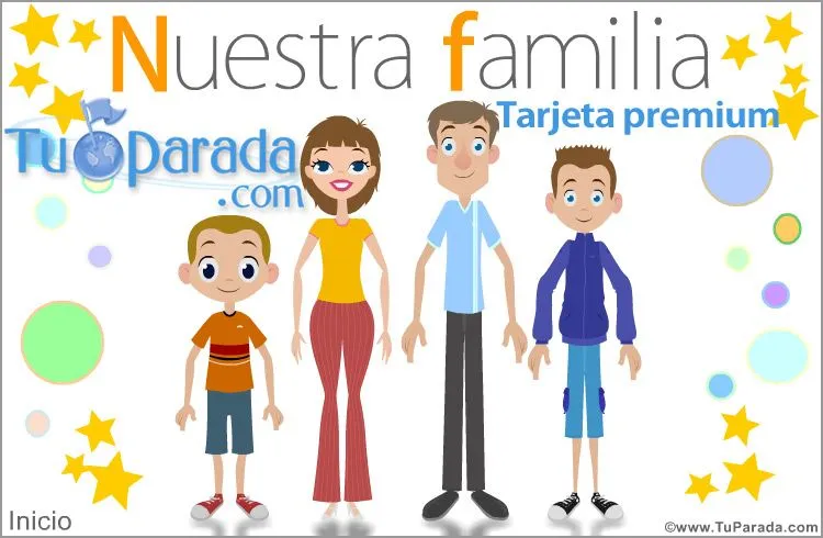 Familia con dos hijos varones, Felicitaciones originales, tarjetas Familia con dos hijos varones, Felicitaciones originales, tarjetas