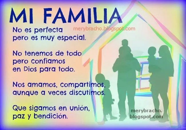 Mi Familia no es perfecta pero es muy especial | Entre Poemas y ...