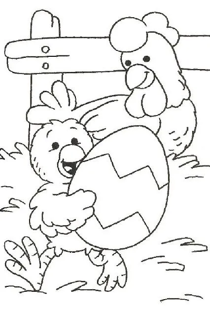 Familia de pollitos para colorear - Imagui
