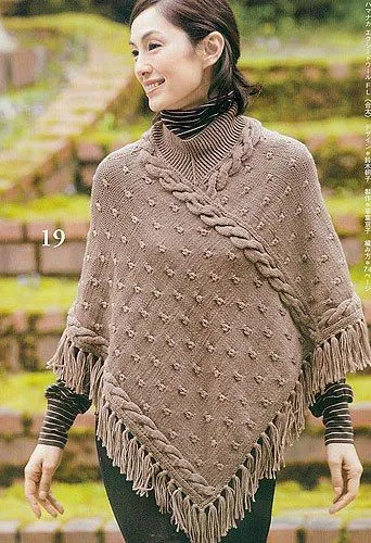 FANATICADELTEJIDO2WEB: poncho con trenzas