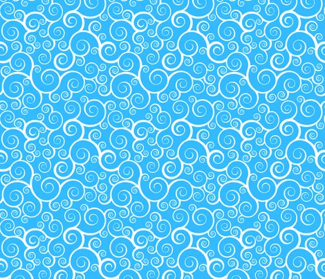 Fancy Swirls - Light Blue - shelleymade - Spoonflower Fancy Swirls - Light Blue - shelleymade - Spoonflower