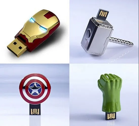 Fans de los Vengadores: Nuevas unidades flash USB representando a ...