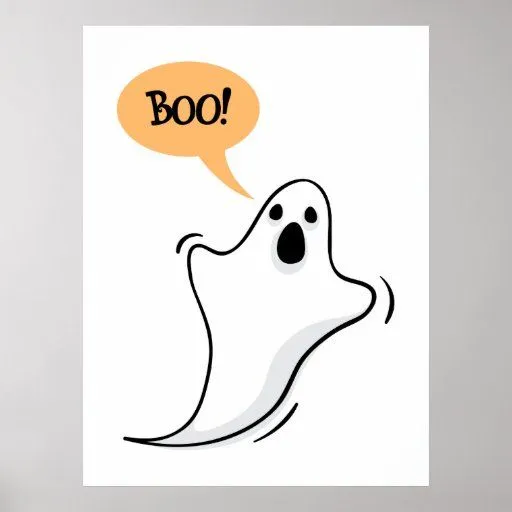 Fantasma del dibujo animado que dice abucheo! imp Póster | Zazzle Fantasma del dibujo animado que dice abucheo! imp Póster | Zazzle