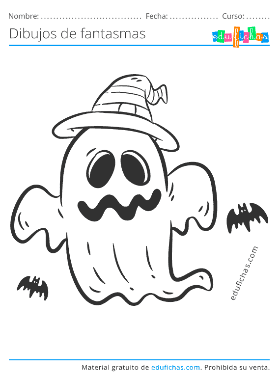 Fantasmas - Dibujos para Colorear de Halloween para Imprimir Gratis Fantasmas - Dibujos para Colorear de Halloween para Imprimir Gratis