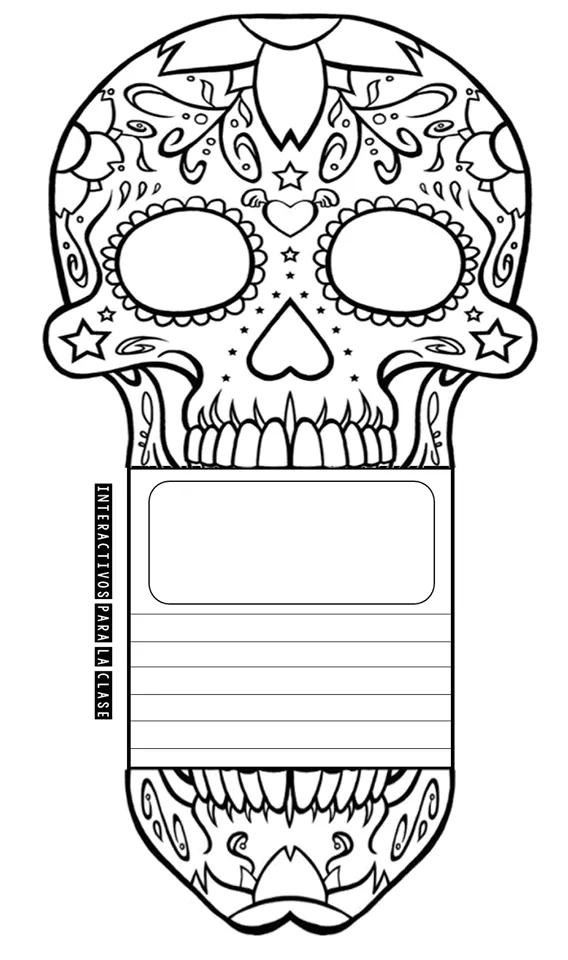 Fantástica calavera interactiva de día muertos | Material Educativo