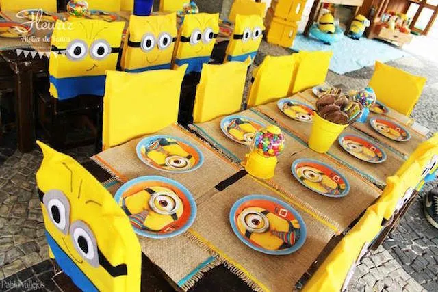 Fantástica decoración de fiestas de tema Los Minions