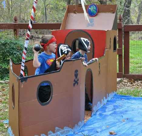 UN FANTÁSTICO BARCO PIRATA CON CARTÓN RECICLADO » Actividades infantil UN FANTÁSTICO BARCO PIRATA CON CARTÓN RECICLADO » Actividades infantil