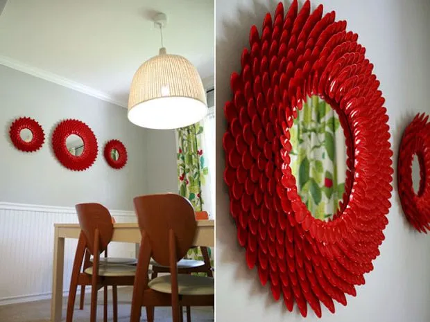 Un fantástico proyecto hecho con simples cucharas de plástico ... Un fantástico proyecto hecho con simples cucharas de plástico ...