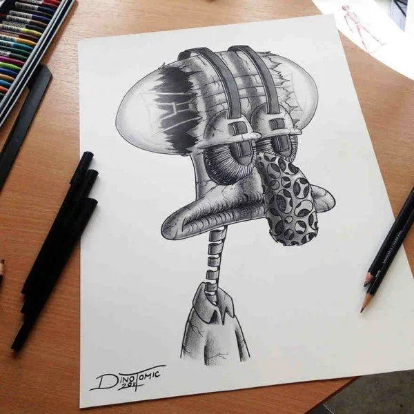 Fantásticos dibujos a lápiz de Dino Tomic - Arte Feed Fantásticos dibujos a lápiz de Dino Tomic - Arte Feed