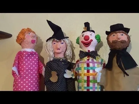 Fantoche de papel machê - Paper mache puppet - Títeres de papel ... Fantoche de papel machê - Paper mache puppet - Títeres de papel ...