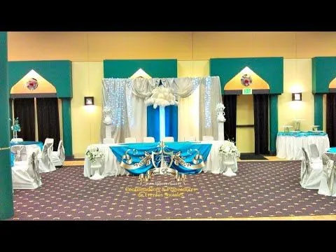 Faos Events Decoracion Azul Turquesa y Plata - YouTube