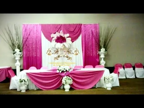 Faos Events decoracion de salon color futzia - YouTube