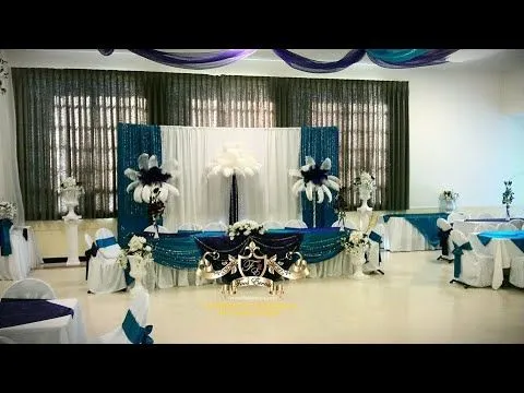 Faos Events Decoracion de salon color morado y azul turquesa - YouTube