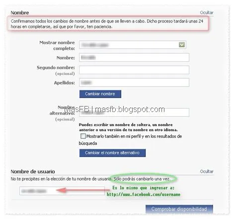 FAQ: problemas cambio de nombre ~ MasFB