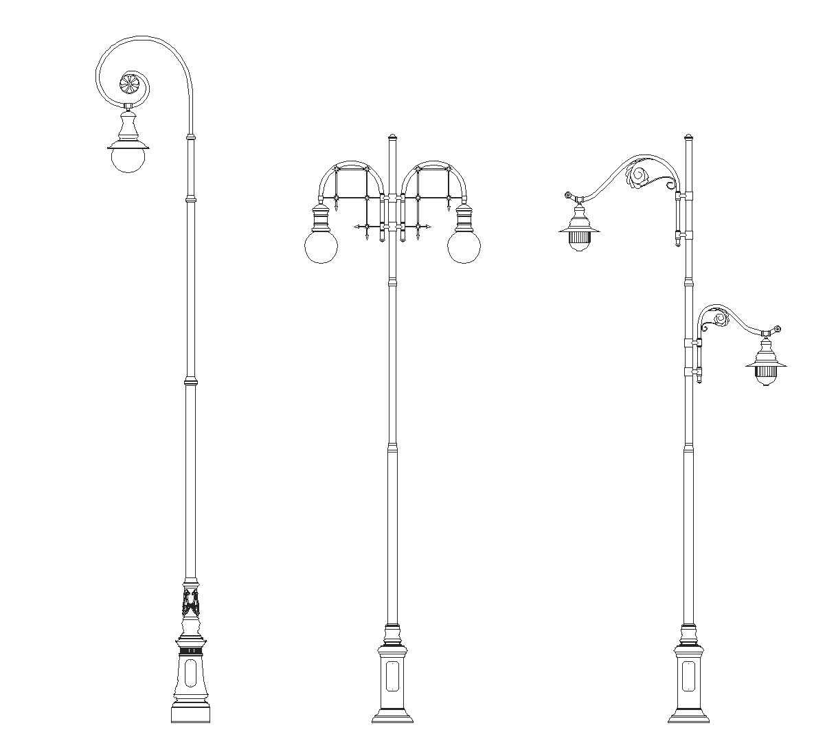 Farolas de estilo antiguo DWG Bloque CAD Descarga Gratis Farolas de estilo antiguo DWG Bloque CAD Descarga Gratis