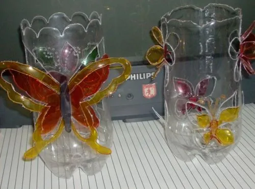 Faroles navideños con botellas de plastico - Imagui