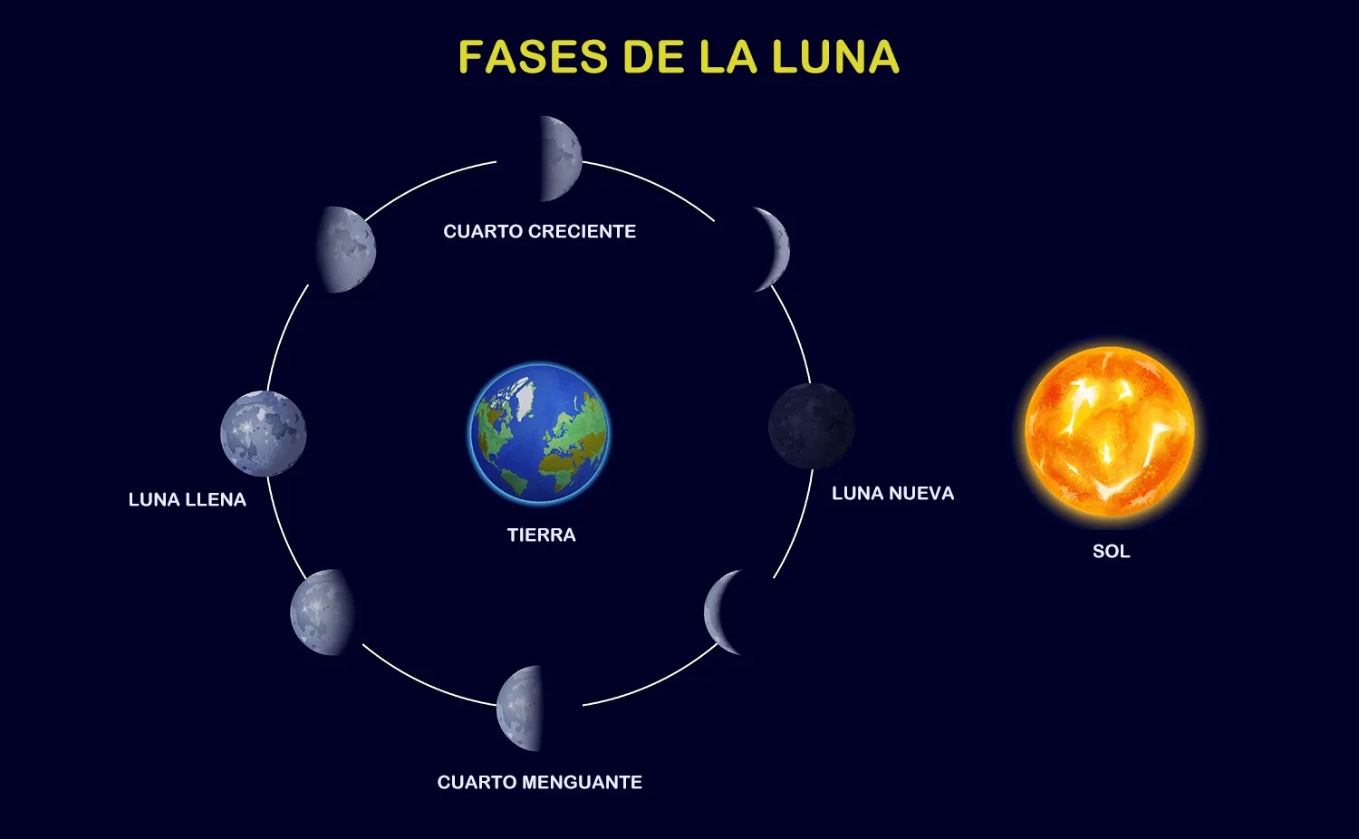 Las fases de la Luna explicadas para los niños - Etapa Infantil Las fases de la Luna explicadas para los niños - Etapa Infantil