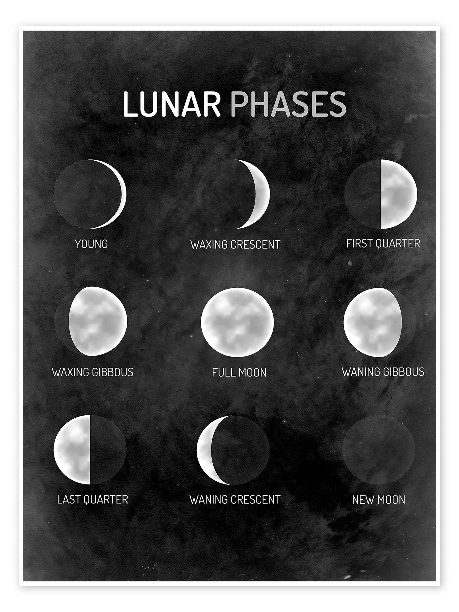 Fases de la luna - Inglés de MiaMia en póster, lienzo y mucho más | Posterlounge.es Fases de la luna - Inglés de MiaMia en póster, lienzo y mucho más | Posterlounge.es
