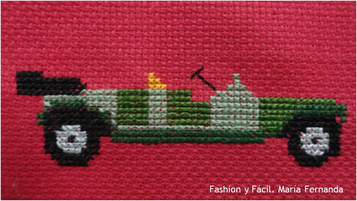 Fashion y Fácil DIY: Carros antiguos bordados en punto de cruz ... Fashion y Fácil DIY: Carros antiguos bordados en punto de cruz ...