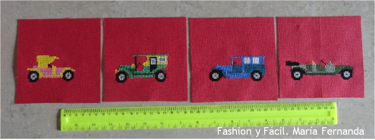 Fashion y Fácil DIY: Carros antiguos bordados en punto de cruz ... Fashion y Fácil DIY: Carros antiguos bordados en punto de cruz ...