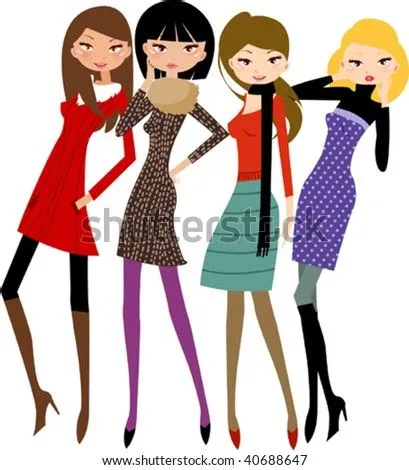 Fashion Girl 2 Stock Vector Illustration 40688647 : Shutterstock