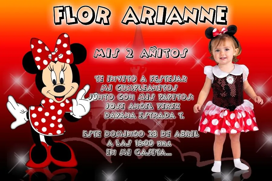 Mickey Mouse INVITACION PSD - FASILINGO