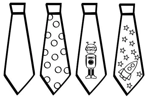 Dibujos de corbatas para colorear | Para imprimir | Pinterest