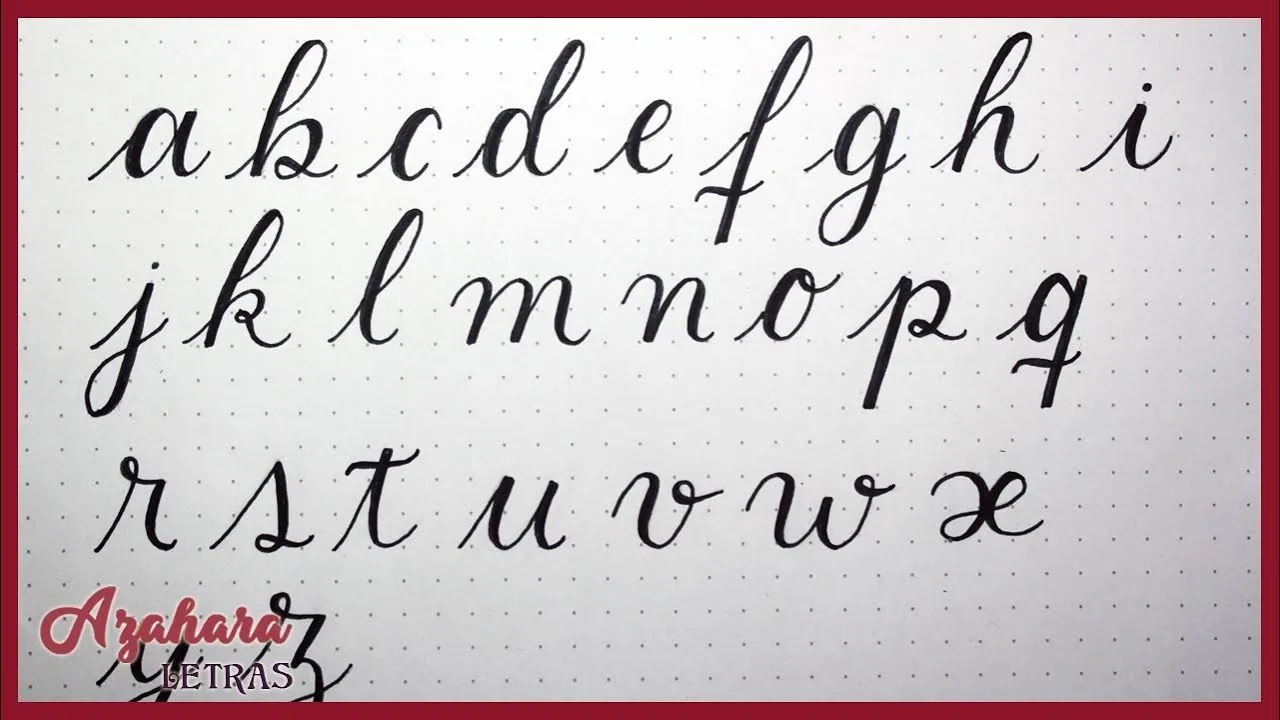 Faux Calligraphy - Cursive Lowercase Alphabet Tutorial - YouTube Faux Calligraphy - Cursive Lowercase Alphabet Tutorial - YouTube