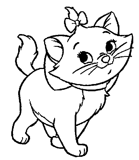 Gatinha marie para colorir - Imagui