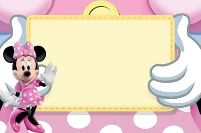 Tarjetas para imprimir gratis de Minnie Mouse en rosa, blanco y ... Tarjetas para imprimir gratis de Minnie Mouse en rosa, blanco y ...