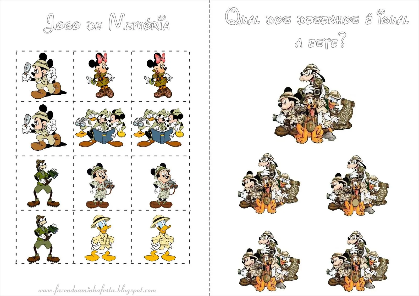 Fazendo a Nossa Festa - Colorir: Mickey Safari - Livrinho de Colorir! Fazendo a Nossa Festa - Colorir: Mickey Safari - Livrinho de Colorir!
