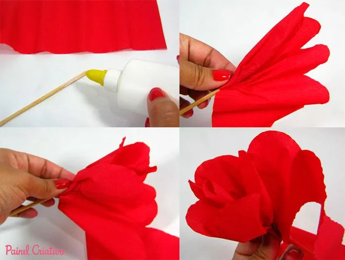 Como Fazer Flores de Papel Crepom | Painel Criativo Como Fazer Flores de Papel Crepom | Painel Criativo