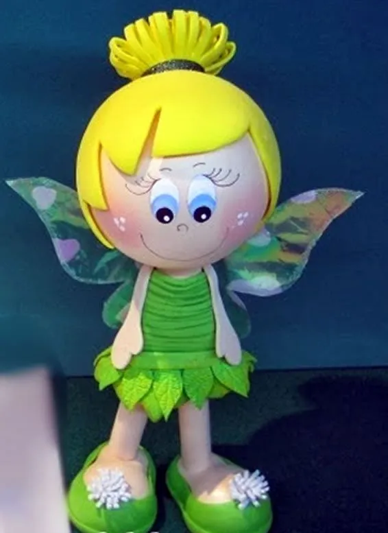 Como fazer lembrancinha Tinker Bell em EVA - Fofucha fadinha ...