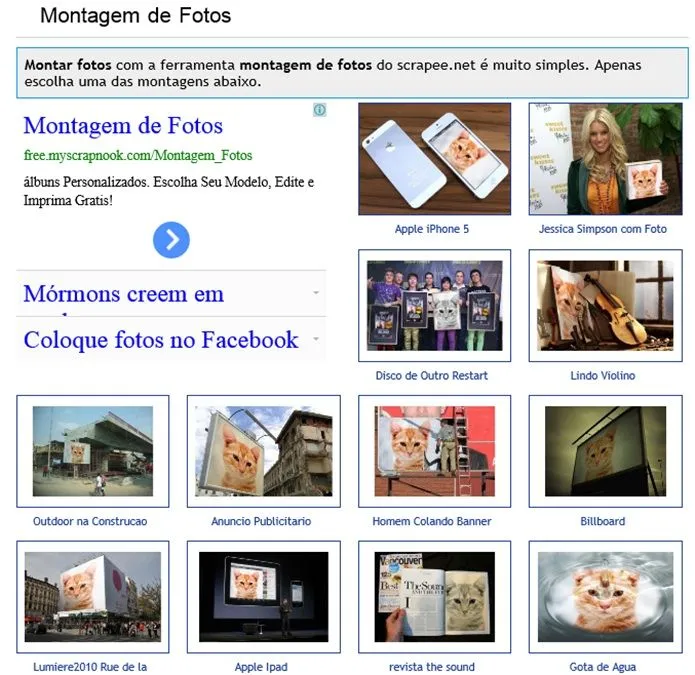 Como fazer montagens e editar fotos online no Scrapee.net; veja ...