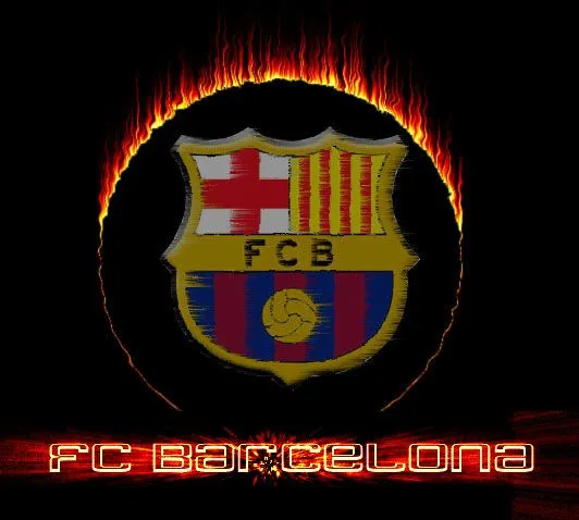 FC Barcelona Logo: Fire Ring FC Barcelona Logo: Fire Ring