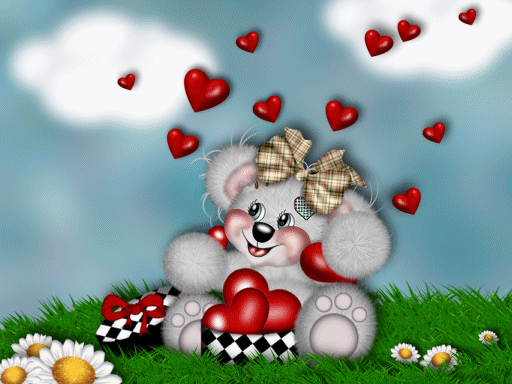 Hermoso Osito de peluche con Corazones Gif | Imágenes y Postales ...