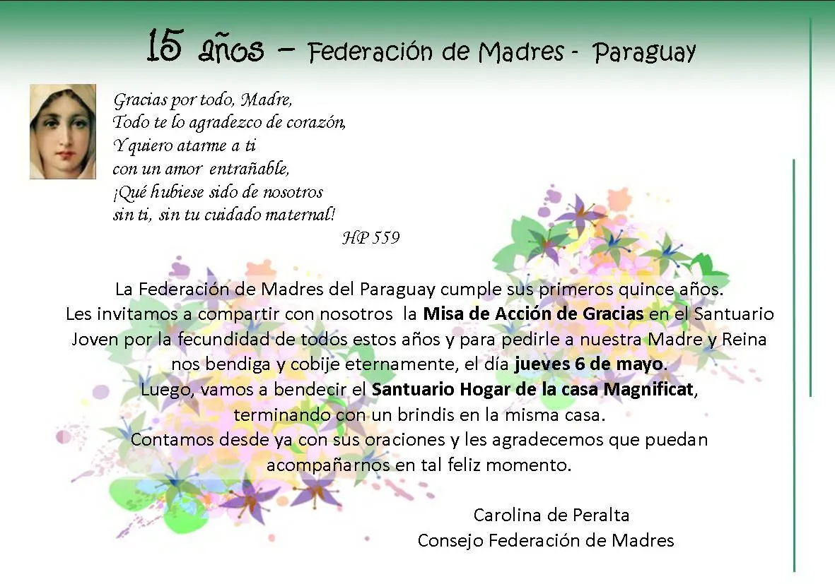  ... de madres de paraguay cumple 15 anos es un momento de mucha alegria y