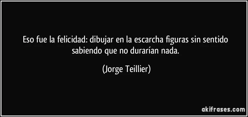 Eso fue la felicidad: dibujar en la escarcha figuras sin sentido ...