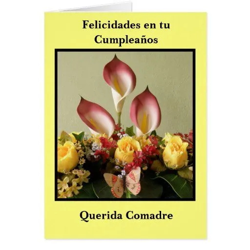 Felicidades en tu cumpleaños querida comadre greeting card | Zazzle