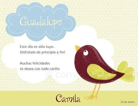 felicidades pajarito - Tarjetas para imprimir GRATIS en tu casa en ...