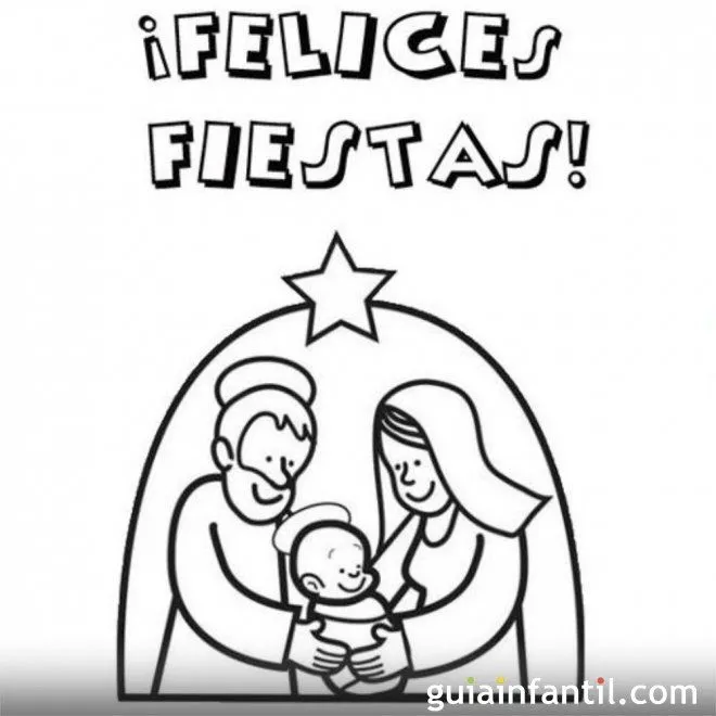 Felicitación con Portal de Belén para colorear - Postales de ... Felicitación con Portal de Belén para colorear - Postales de ...