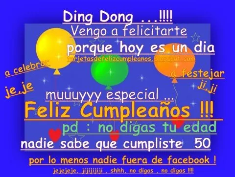 Felicitaciones de 50 cumpleaños graciosas - Imagui Felicitaciones de 50 cumpleaños graciosas - Imagui