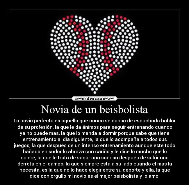 Novia de un beisbolista | Desmotivaciones