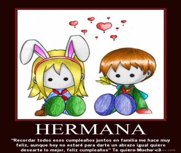 Felicitaciones de cumpleaños para una hermana ~ Frases de cumpleaños