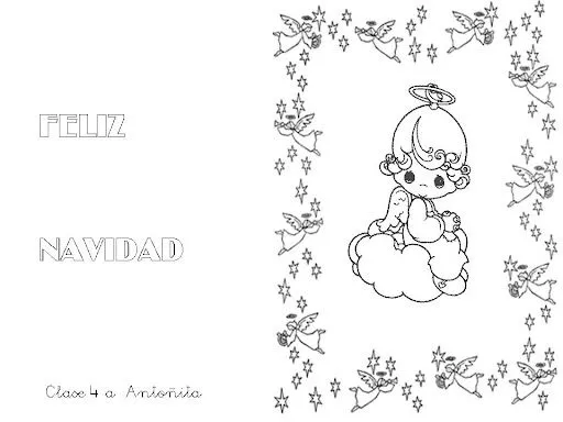 FELICITACIONES DE NAVIDAD PARA IMPRIMIR Y COLOREAR | infantil 2.0