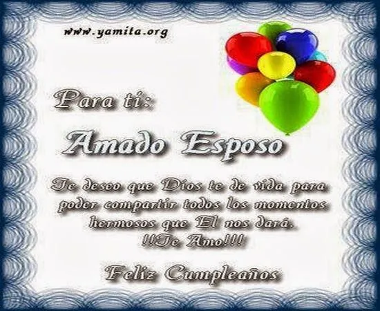 Frases de cumpleaños para mi esposo | FELICITACIONES | Pinterest ...