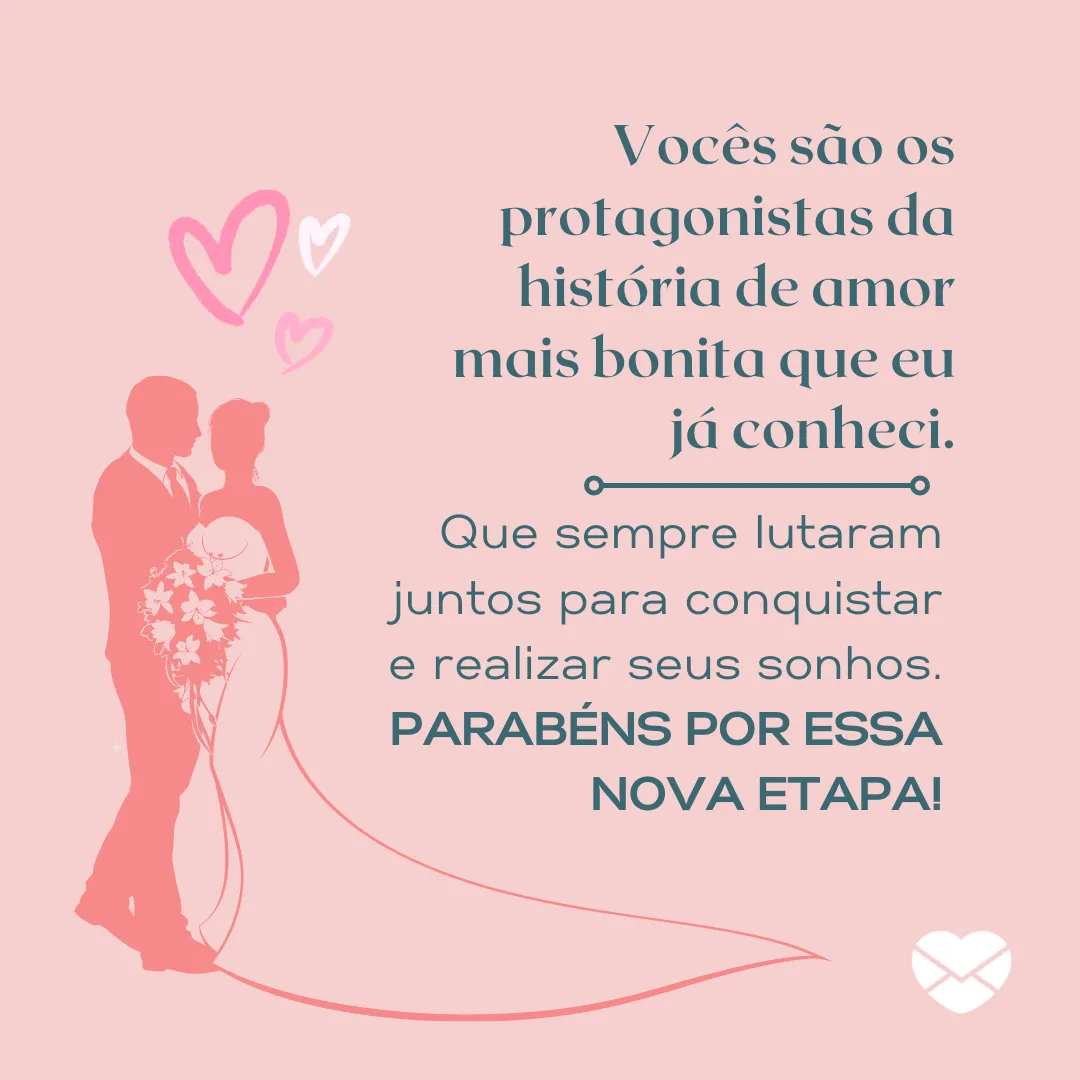 Felicitações ao casal: mostre o quanto está feliz por eles! Felicitações ao casal: mostre o quanto está feliz por eles!